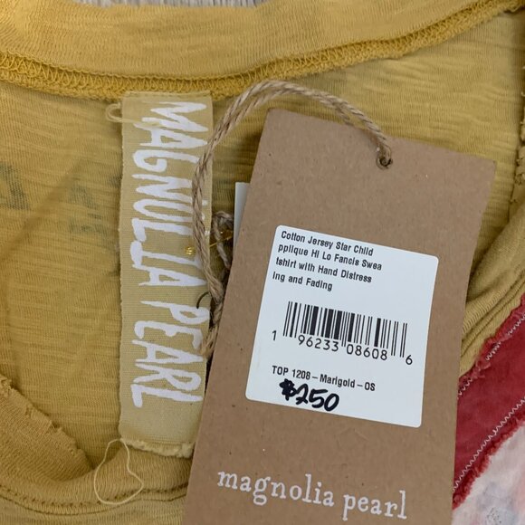 Magnolia Pearl Star Child Cotton Applique Hi Lo T-shirt - Picture 6 of 9